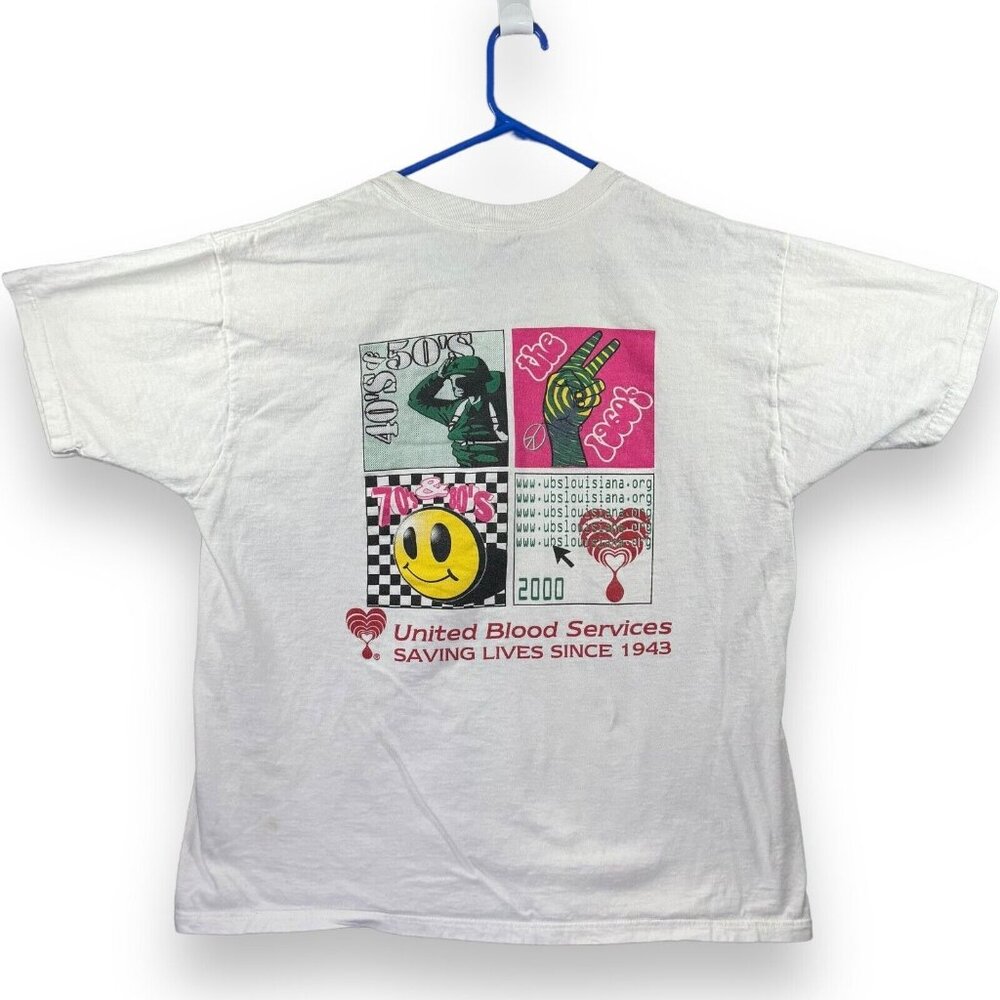 2000 United Blood Service Team T-Shirt Men's Size XL Donor Medical Nurse Grunge